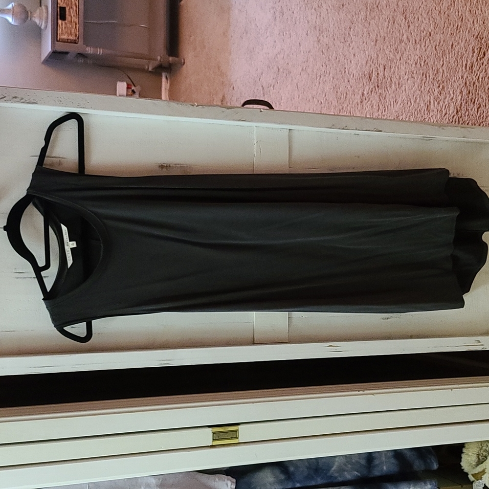 Black open back dress